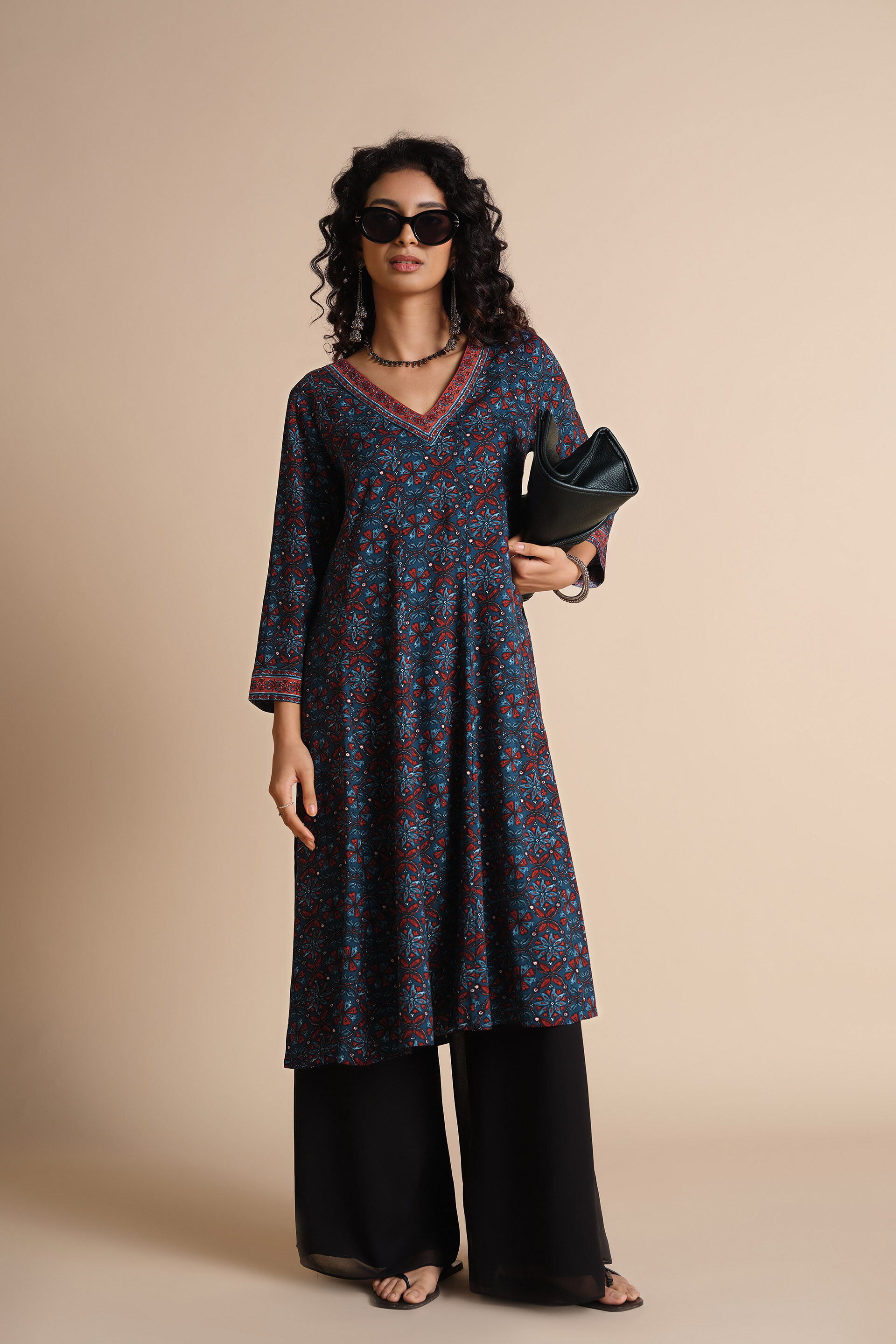 Neeli Nazakat Kurta, Indigo, image 2
